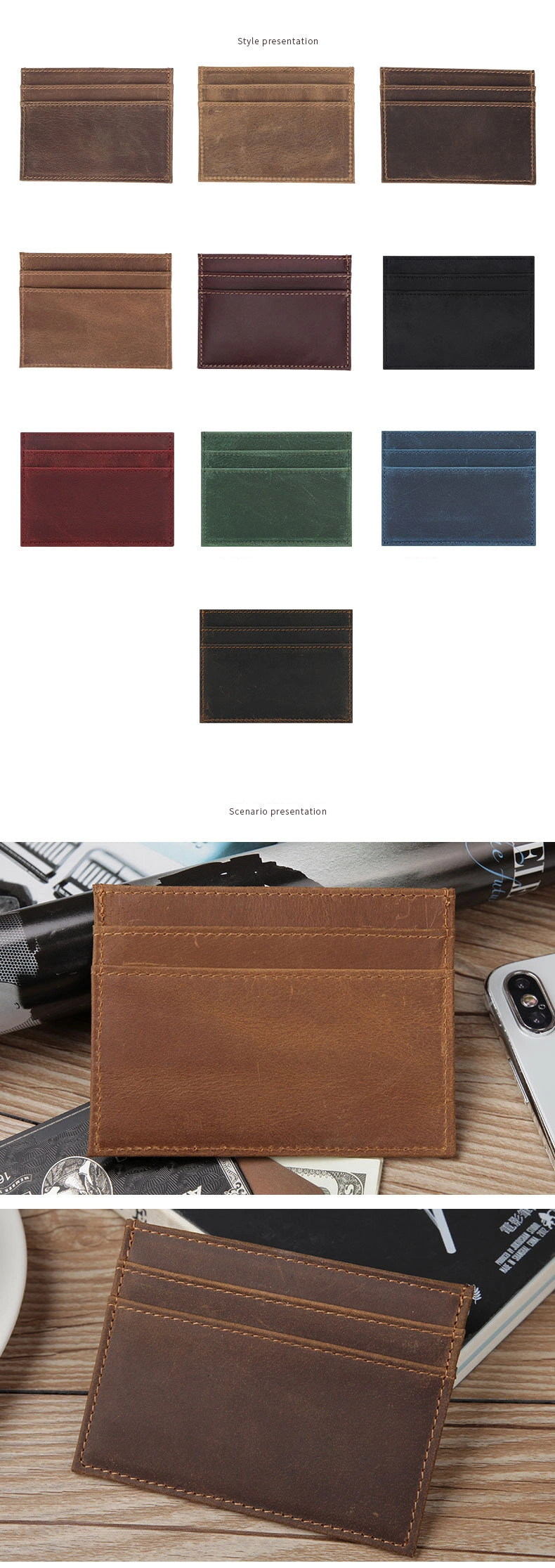 Customization Wholesale Passport Holders Wallet Leather PVC Foldable Metal Money Clip RFID Blocking Aluminum Business Magnetic ID Coin Credit Card Holder